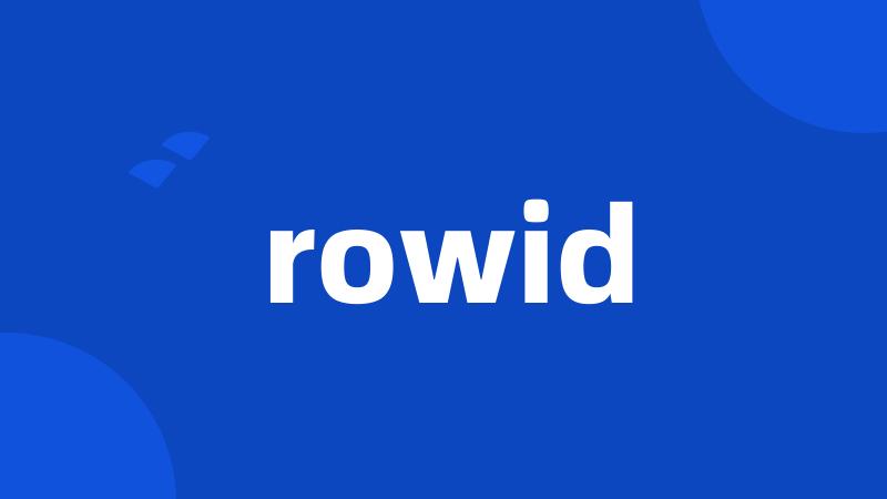 rowid