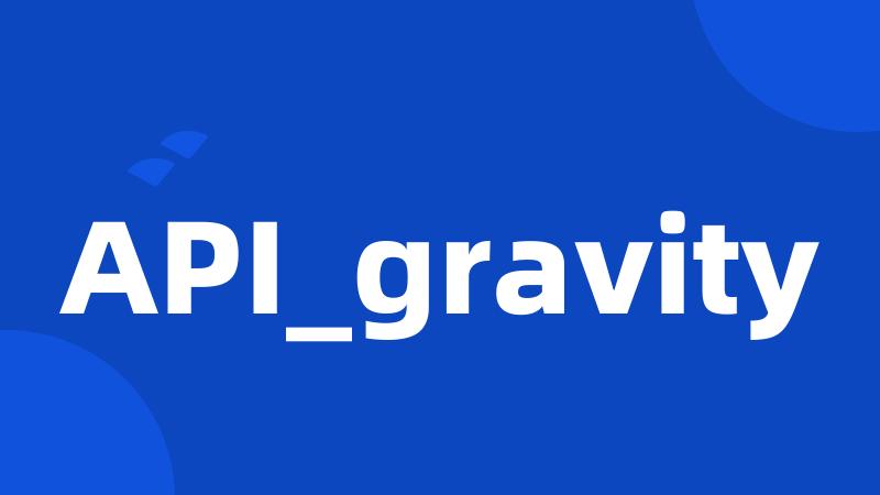 API_gravity