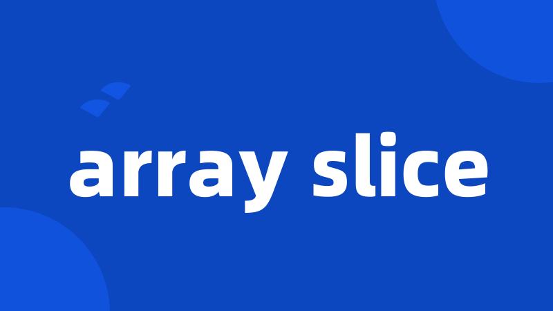 array slice