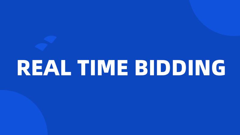 REAL TIME BIDDING