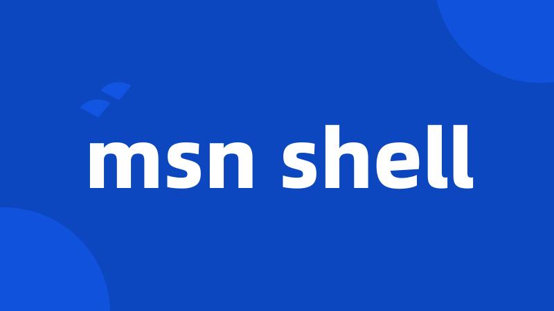 msn shell