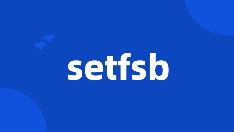 setfsb