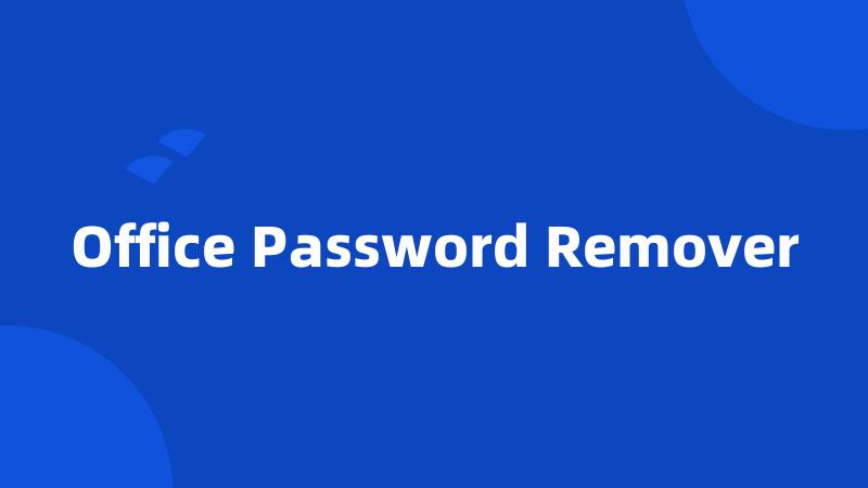 Office Password Remover