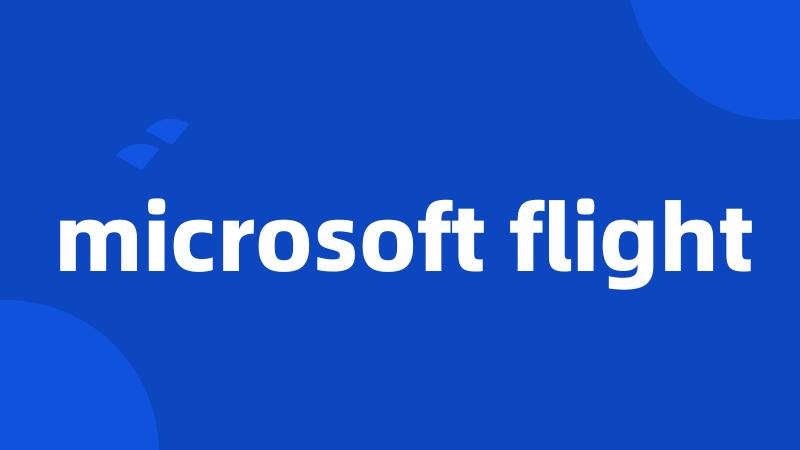 microsoft flight