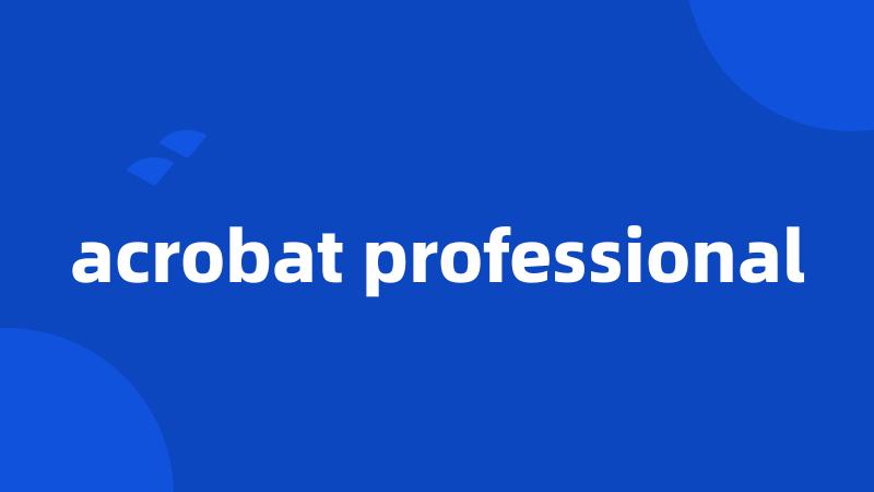 acrobat professional