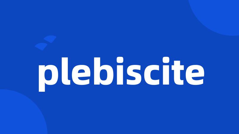 plebiscite