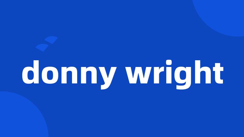 donny wright