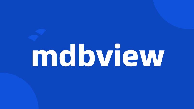 mdbview