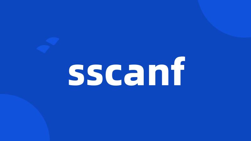 sscanf