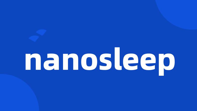 nanosleep