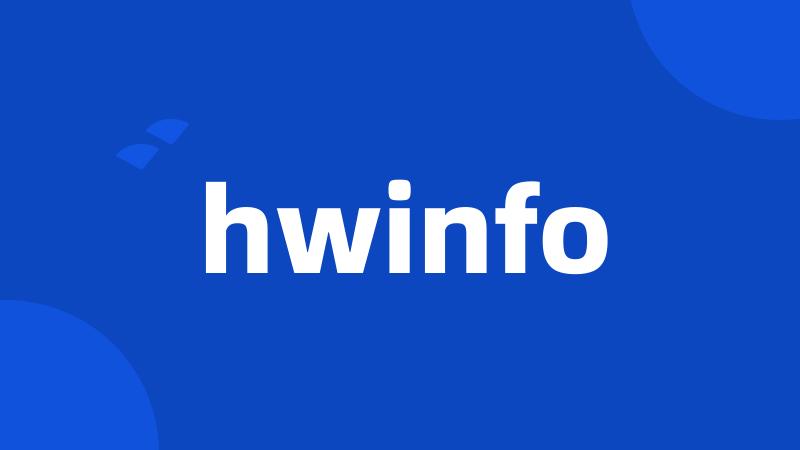 hwinfo