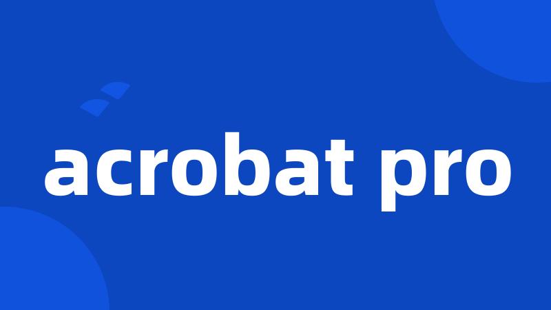 acrobat pro