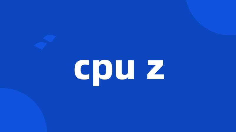 cpu z