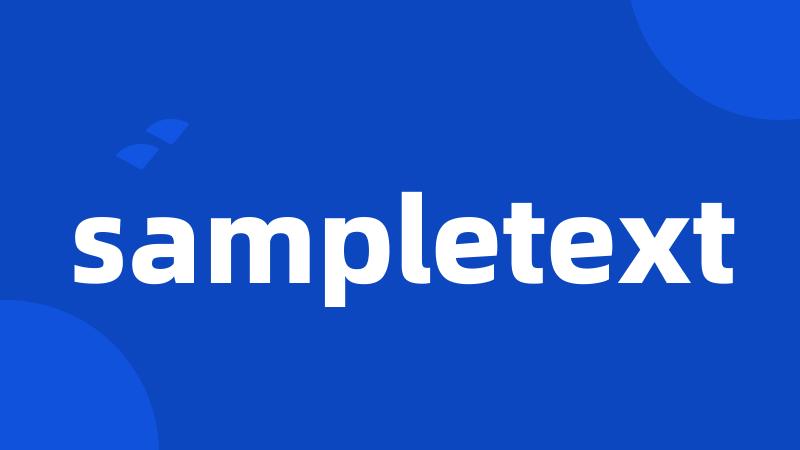 sampletext