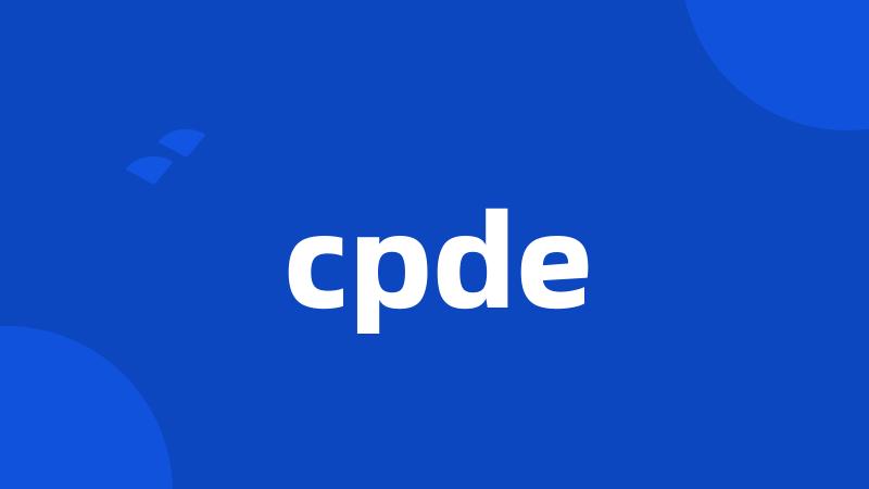 cpde