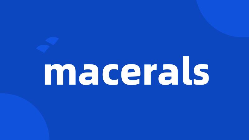 macerals