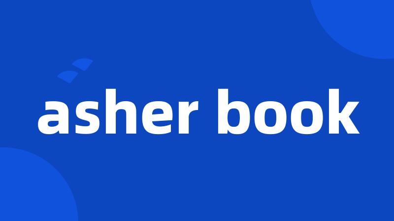 asher book