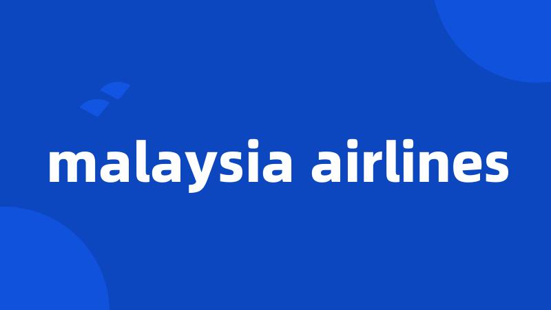 malaysia airlines