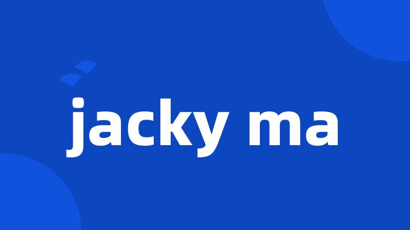 jacky ma