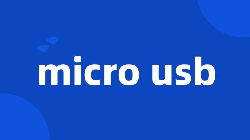 micro usb