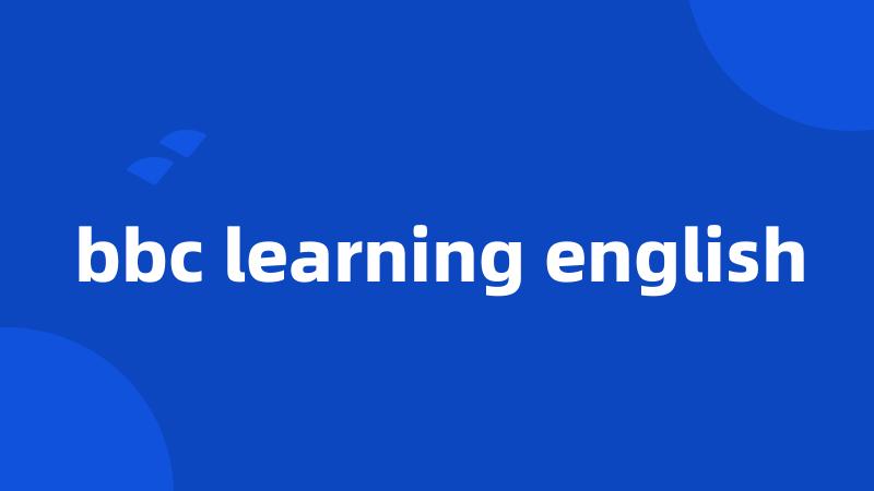 bbc learning english