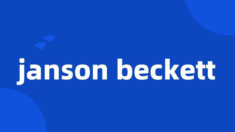 janson beckett