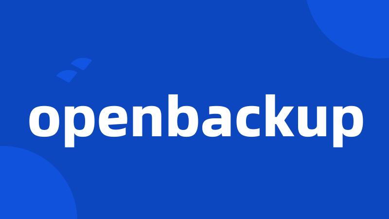 openbackup