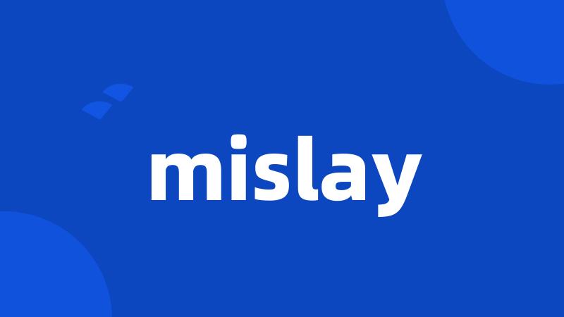 mislay