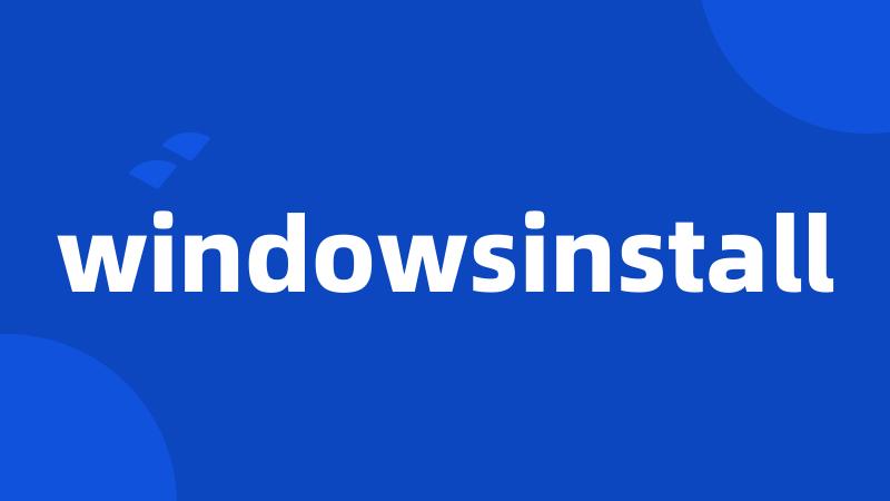 windowsinstall