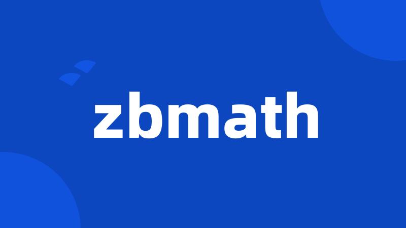 zbmath