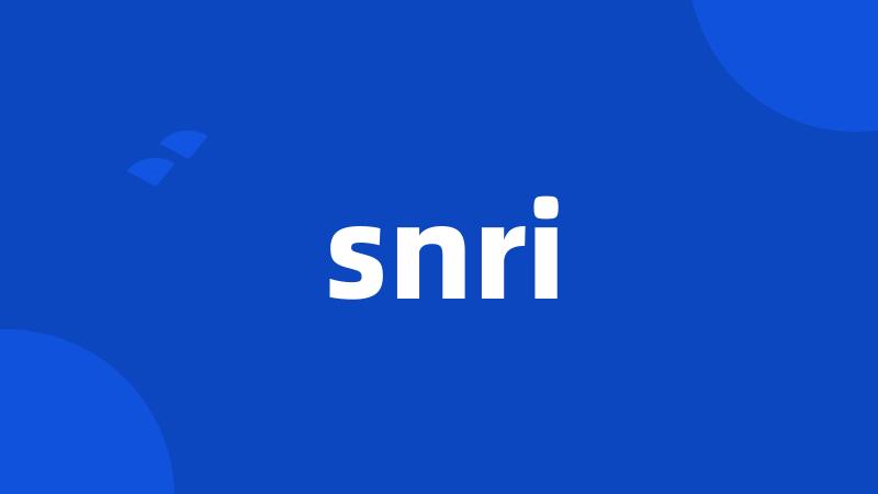 snri