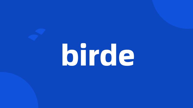 birde