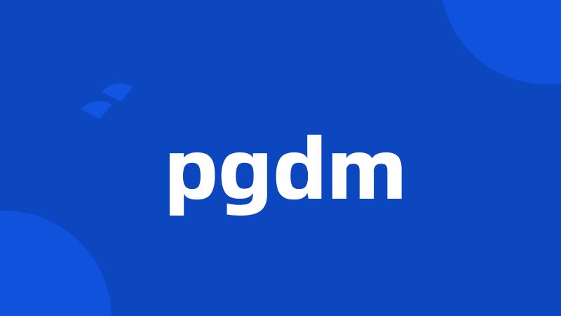 pgdm