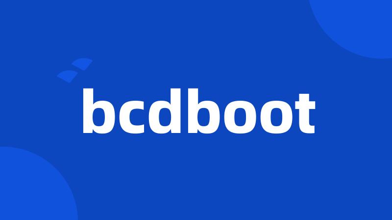 bcdboot