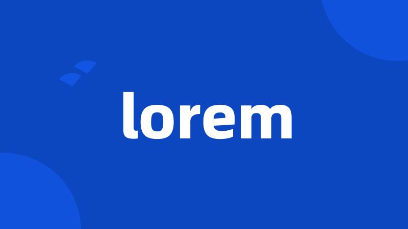 lorem