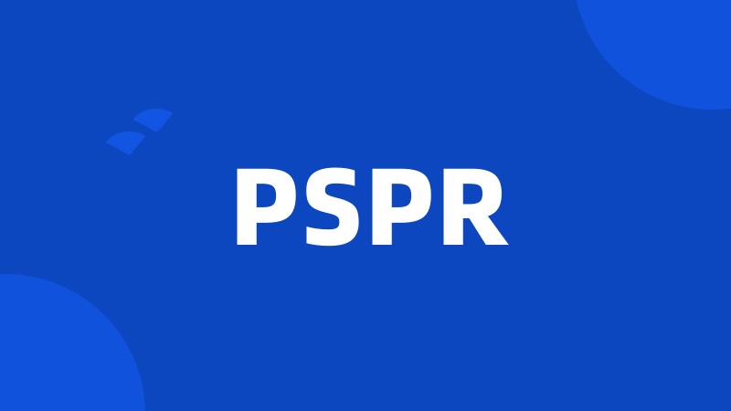 PSPR