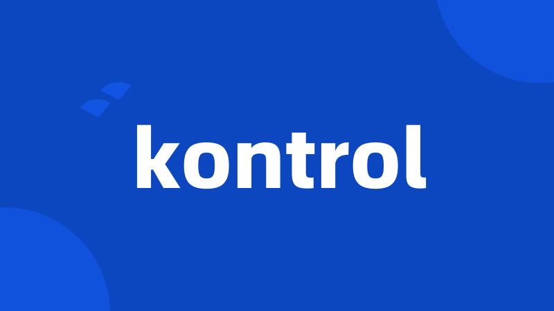 kontrol