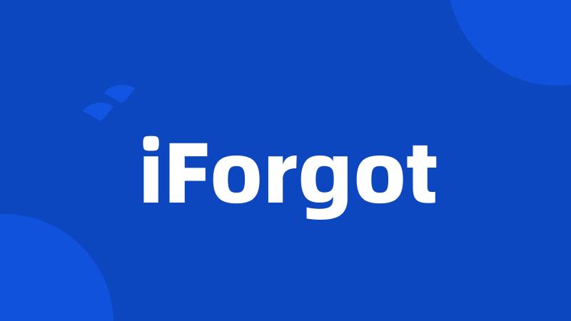 iForgot