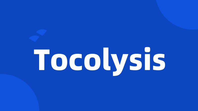 Tocolysis