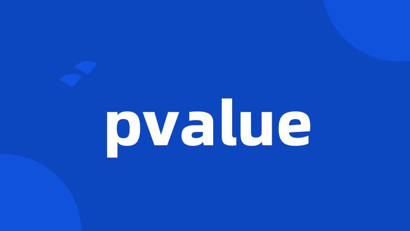 pvalue