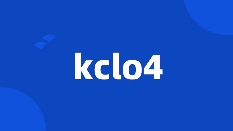 kclo4