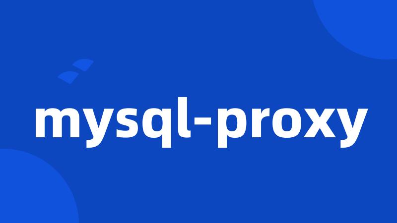 mysql-proxy