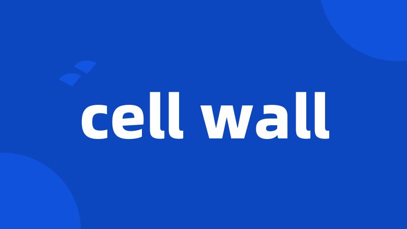 cell wall