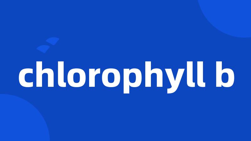 chlorophyll b