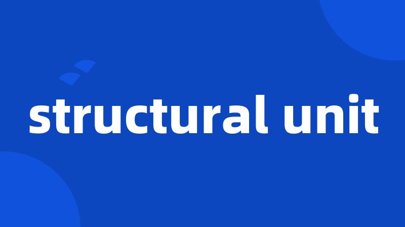 structural unit