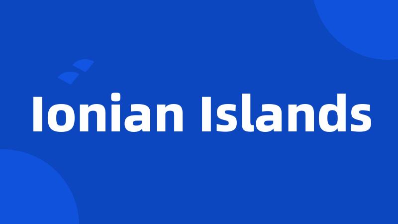 Ionian Islands