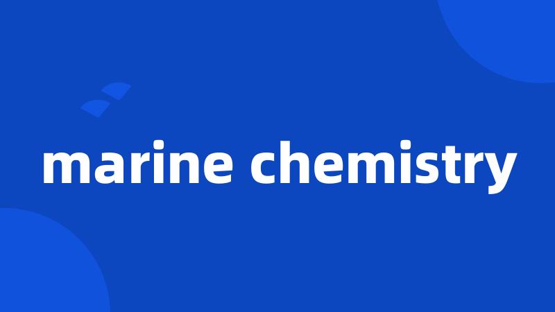 marine chemistry