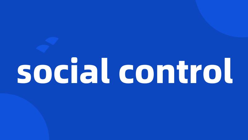 social control