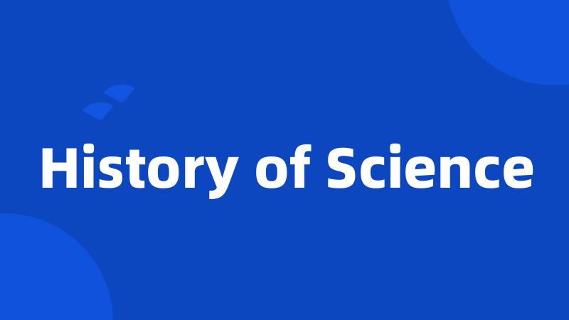 History of Science