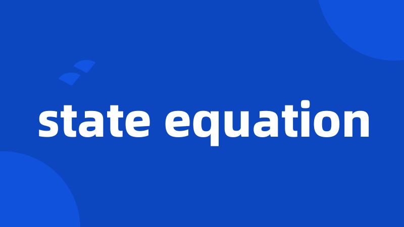 state equation